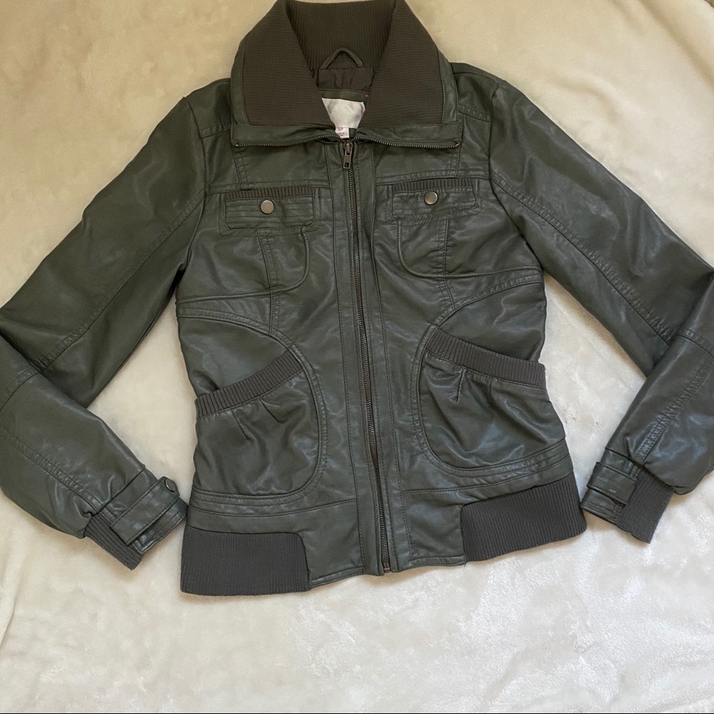 (Faux) kids leather jacket